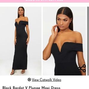 Pretty little thing black maxi dress
